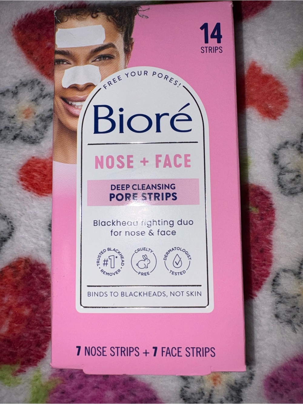 Biore Nose + Face Deep Cleansing Pore Strips — Pink